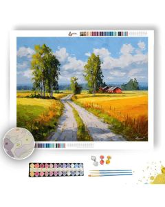 FINNISH COUNTRYSIDE ROAD - Paint by Numbers Full Kit