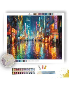 TOKYO RAIN STREET - Paint by Numbers Full Kit