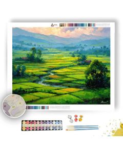 BALI SPRING FIELDS - Paint by Numbers Full Kit