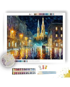 VIENNA NIGHT STREET - Paint by Numbers Full Kit