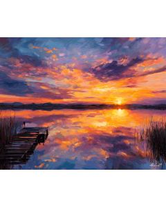 FINNISH LAKE SUNSET