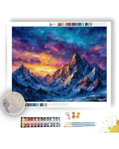 DOLOMITES ALPINE LIGHT - Paint by Numbers Full Kit