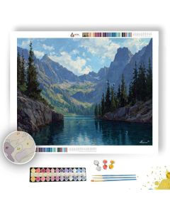 GLACIER PARK LAKE - Paint by Numbers Full Kit