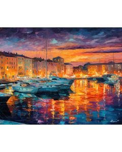 CANNES HARBOR SUNSET