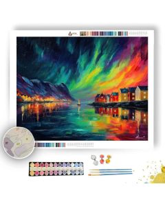 NORTHERN LIGHTS FJORD - Paint by Numbers Full Kit