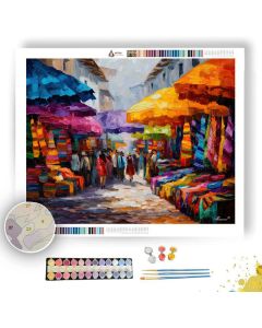 PERUVIAN MARKET MORNING - Paint by Numbers Full Kit