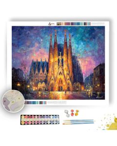 SAGRADA FACADE LIGHT - Paint by Numbers Full Kit
