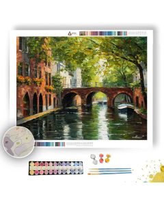 UTRECHT CANAL SCENE - Paint by Numbers Full Kit