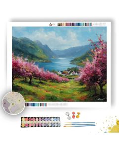 HARDANGER APPLE BLOSSOM - Paint by Numbers Full Kit