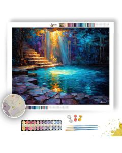 YUCATAN CENOTE LIGHT - Paint by Numbers Full Kit