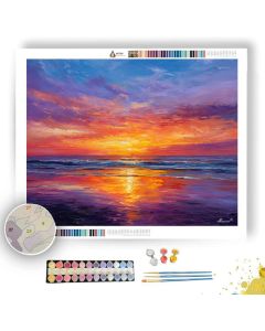 AUSTRALIAN SUNSET BEACH - Paint by Numbers Full Kit