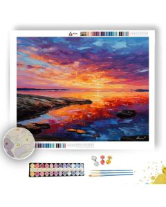 SWEDISH COAST SUNSET - Paint by Numbers Full Kit