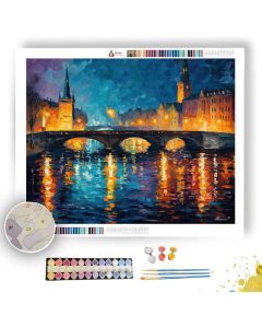 STOCKHOLM BRIDGE DUSK - Paint by Numbers Full Kit