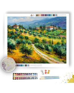 SPANISH OLIVE GROVES - Paint by Numbers Full Kit