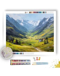 FRENCH ALPS VALLEY - Paint by Numbers Full Kit