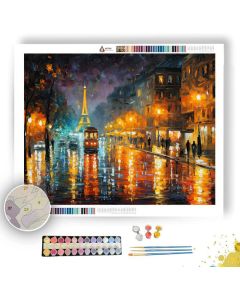 PARIS RAIN STREET - Paint by Numbers Full Kit