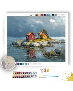 FINNISH ISLAND CABINS - Paint by Numbers Full Kit