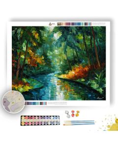 RAINFOREST RIVER CURVE - Paint by Numbers Full Kit