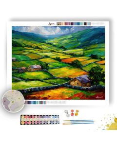 IRISH FARMLAND PATCHWORK - Paint by Numbers Full Kit