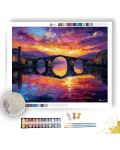 SUNSET SKY BRIDGES - Paint by Numbers Full Kit