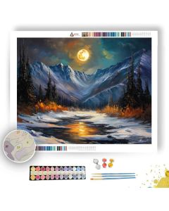 FROSTED MOON VALLEY - Paint by Numbers Full Kit