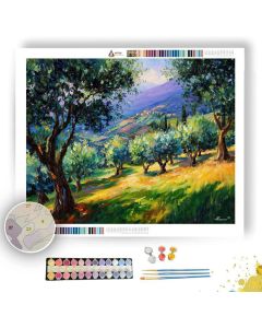 CROATIAN OLIVE GROVE - Paint by Numbers Full Kit