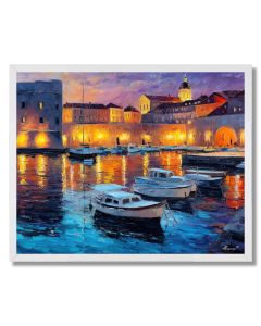 DUBROVNIK HARBOR DUSK - FRAMED