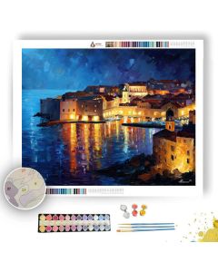 DUBROVNIK NIGHT LIGHTS - Paint by Numbers Full Kit