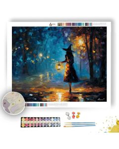 LANTERN NIGHT WITCH - Paint by Numbers Full Kit
