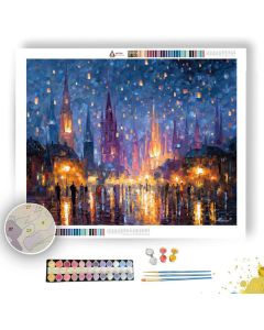 LANTERN SPIRE CITY - Paint by Numbers Full Kit