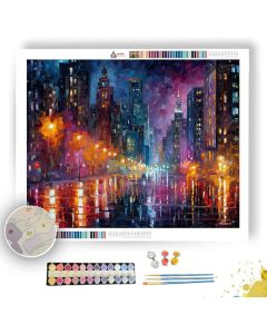 OBSIDIAN NIGHT CITY - Paint by Numbers Full Kit