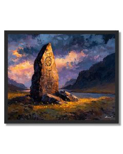 SINGLE RUNE STONE - FRAMED