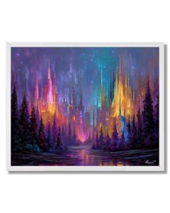 NEON AETHER SPIRES - FRAMED