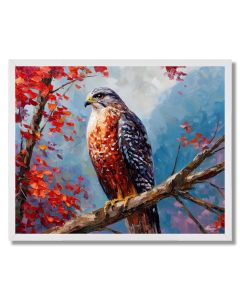 WATCHFUL HAWK PERCH - FRAMED