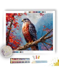 WATCHFUL HAWK PERCH - Paint by Numbers Full Kit