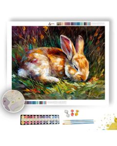 QUIET RABBIT REST - Paint by Numbers Full Kit