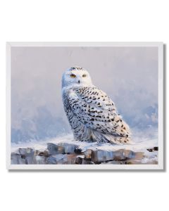 SILENT SNOWY OWL - FRAMED