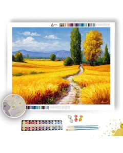 GOLDEN FIELD PATH - Paint by Numbers Full Kit