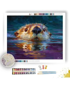 RIVER OTTER DRIFT - Paint by Numbers Full Kit