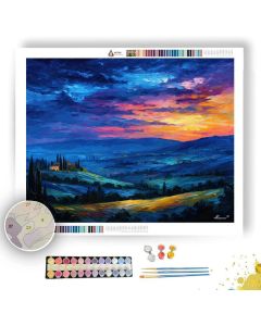 EVENING RIDGE VIEW - Paint by Numbers Full Kit