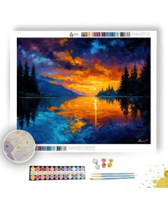 LAKE REFLECTION - Paint by Numbers Full Kit