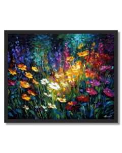 LUMINOUS GARDEN BLOOM - FRAMED