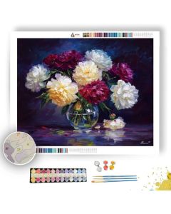STARLIGHT PEONIES - Paint by Numbers Full Kit