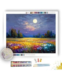 MOON OVER MEADOW - Paint by Numbers Full Kit