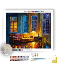 AMBER NIGHT INTERIOR - Paint by Numbers Full Kit