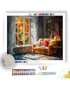 AUTUMN WINDOW LIGHT - Paint by Numbers Full Kit