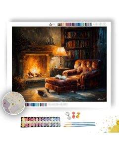FIRESIDE BOOK NOOK - Paint by Numbers Full Kit