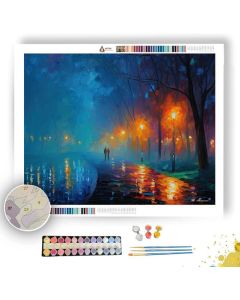 FOG AND LANTERN WALK - Paint by Numbers Full Kit