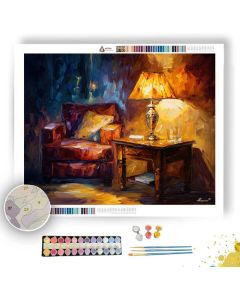 GOLDEN LAMP CORNER - Paint by Numbers Full Kit