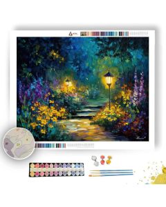 MIDNIGHT GARDEN LIGHT - Paint by Numbers Full Kit